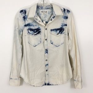 Madewell Western Jean Shirt in Light Storm NWT